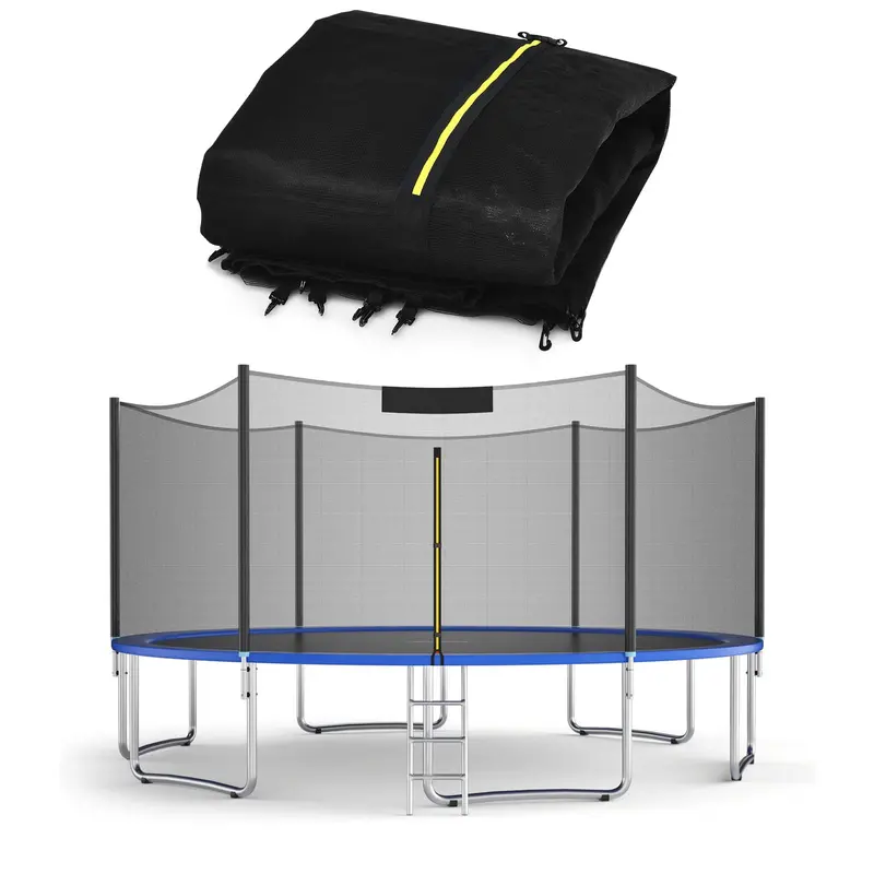 Universal Round Trampoline Safety Enclosure Net – Fits 8FT to 16FT Frames