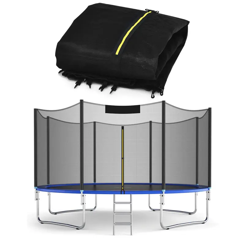 Universal Round Trampoline Safety Enclosure Net – Fits 8FT to 16FT Frames