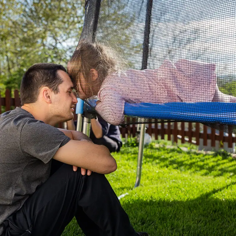 Universal Round Trampoline Safety Enclosure Net – Fits 8FT to 16FT Frames