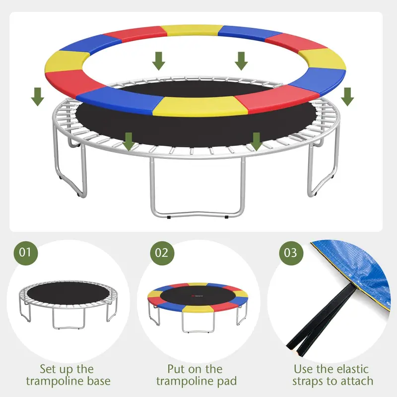 Universal Trampoline Spring Pad – Fits 8FT to 16FT Round Frames