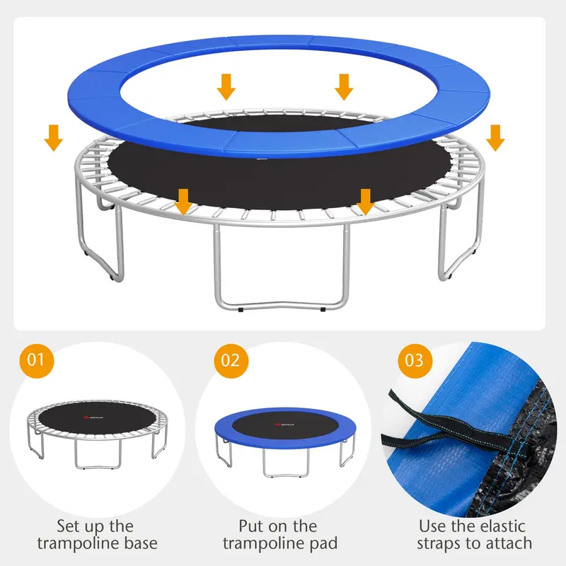 Universal Trampoline Spring Pad – Fits 8FT to 16FT Round Frames