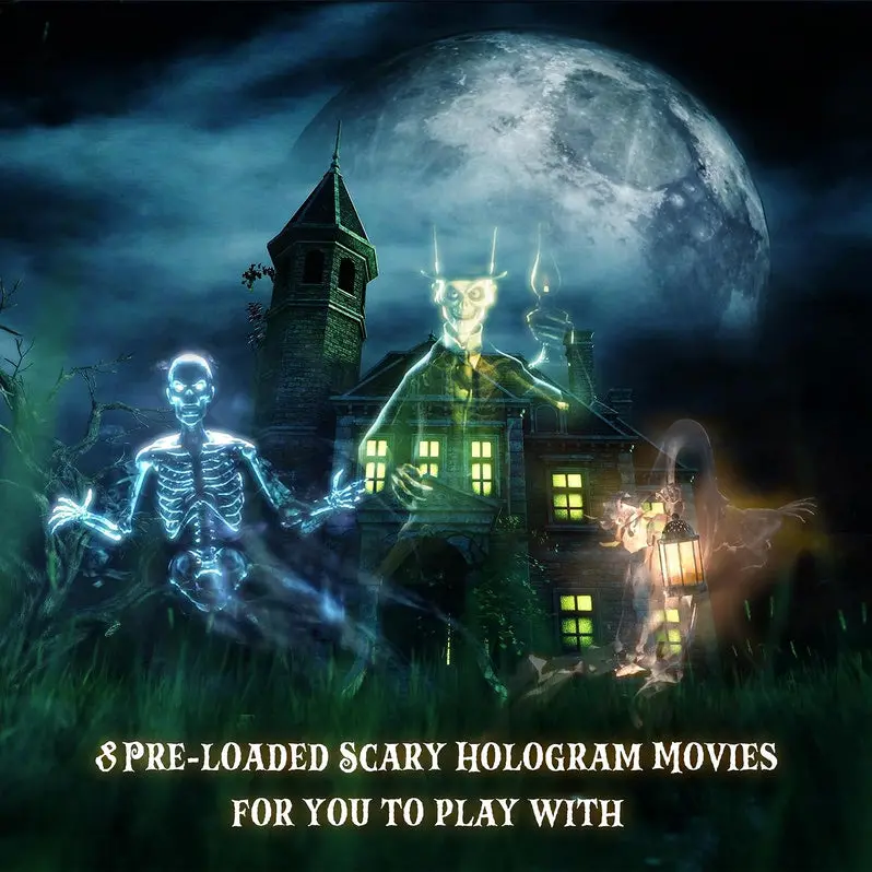 Upgraded 2023 Halloween Window Projector – Animated Haunted House & Ghost Effects