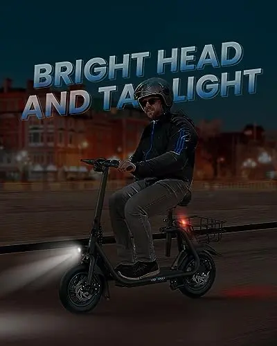 URBANMAX C1 Electric Scooter with Detachable Seat – 450W Motor, 22-Mile Range, Front Suspension & Dual Braking