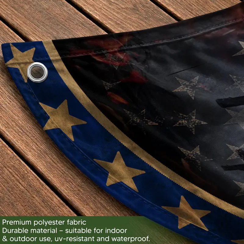 USA Bicentennial Fence Flag | 1776–2026 Patriotic Banner with Cross & 'We The People'