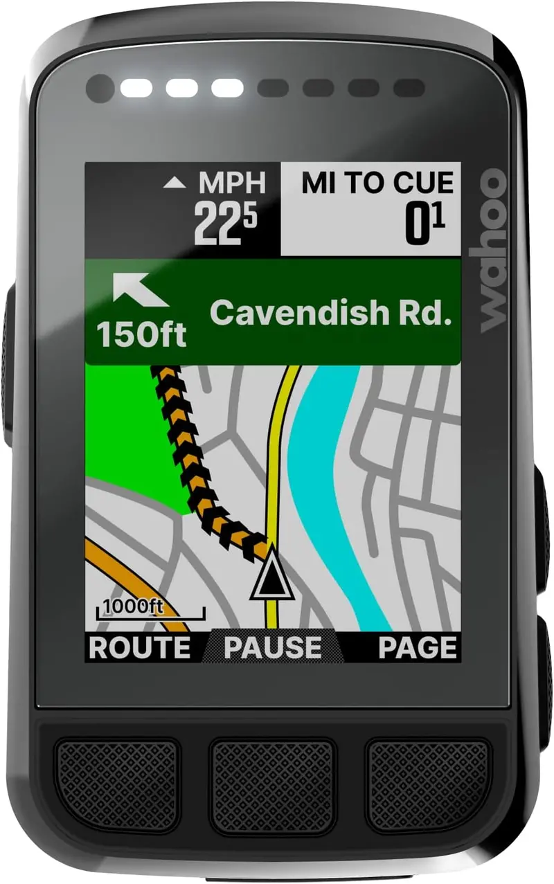 V2 GPS Bike Computer – Black Cycling Tracker with Navigation, Ride Metrics & Smartphone Sync