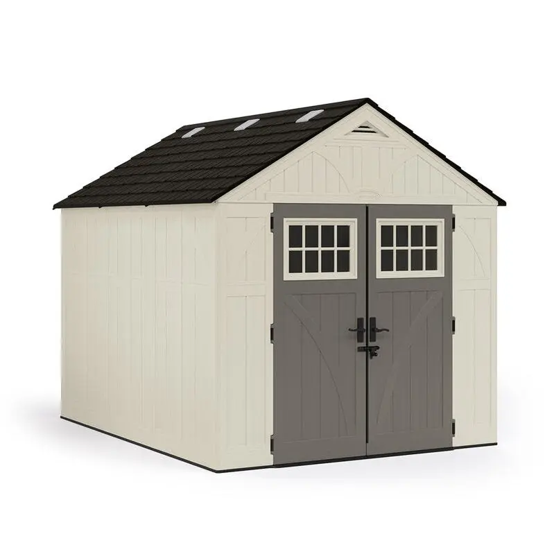 Vanilla Series Plastic Storage Shed – 8 ft. W × 10 ft. D, UV-Resistant Resin Construction