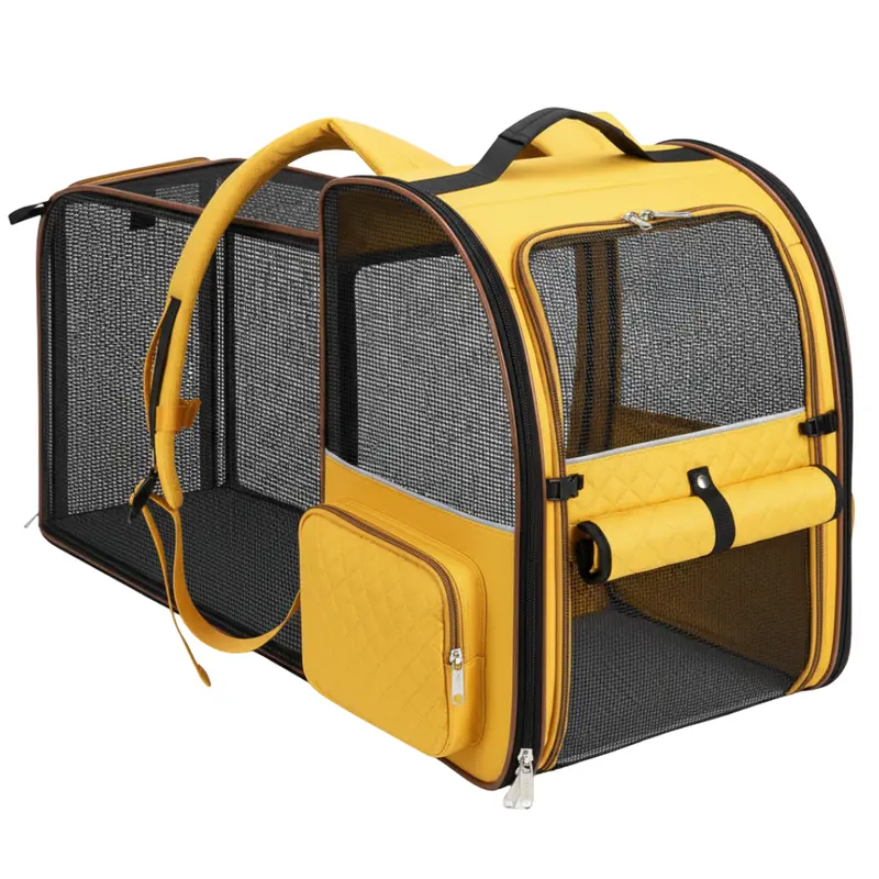 Ventilated Cat Carrier Backpack – Expandable Compartment and UV-Blocking Shade Cover