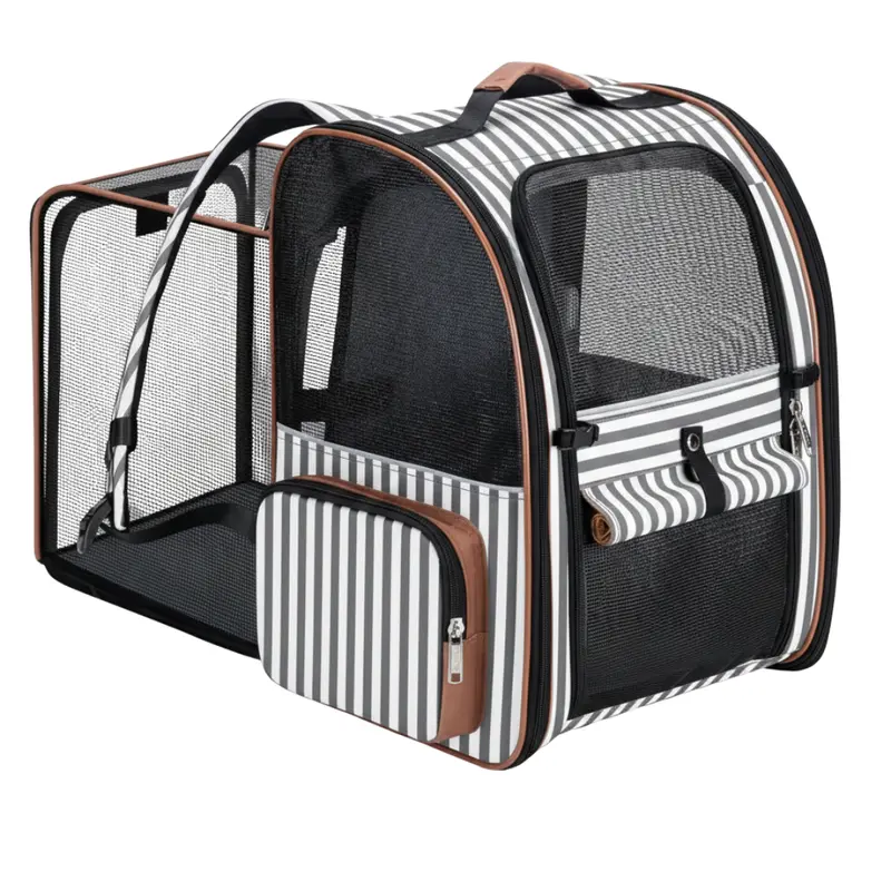 Ventilated Cat Carrier Backpack – Expandable Compartment and UV-Blocking Shade Cover