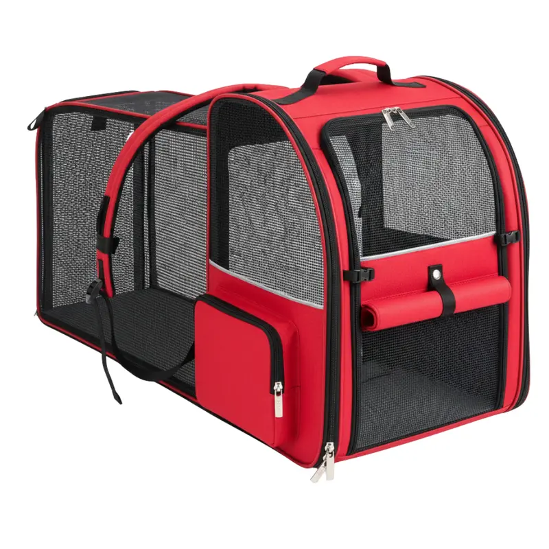 Ventilated Cat Carrier Backpack – Expandable Compartment and UV-Blocking Shade Cover 3