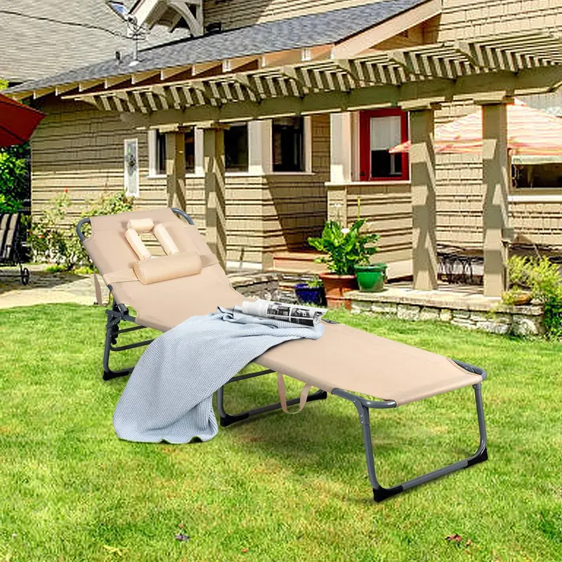 Versatile Adjustable Patio Recliner – Space-Saving Folding Lounge Chair 2