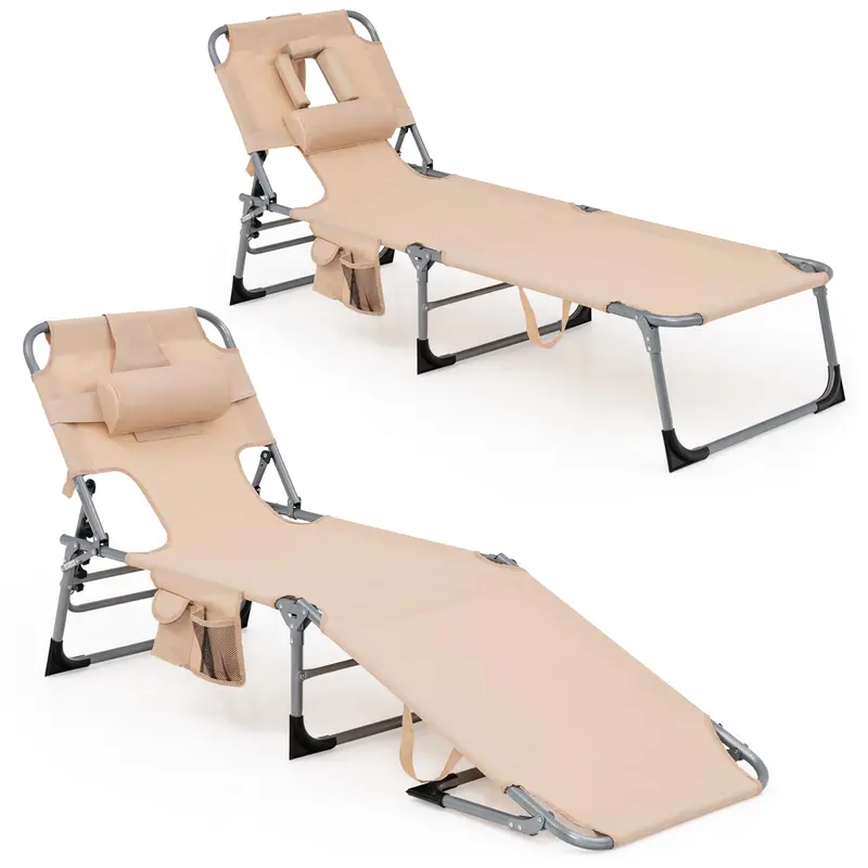 Versatile Adjustable Patio Recliner – Space-Saving Folding Lounge Chair