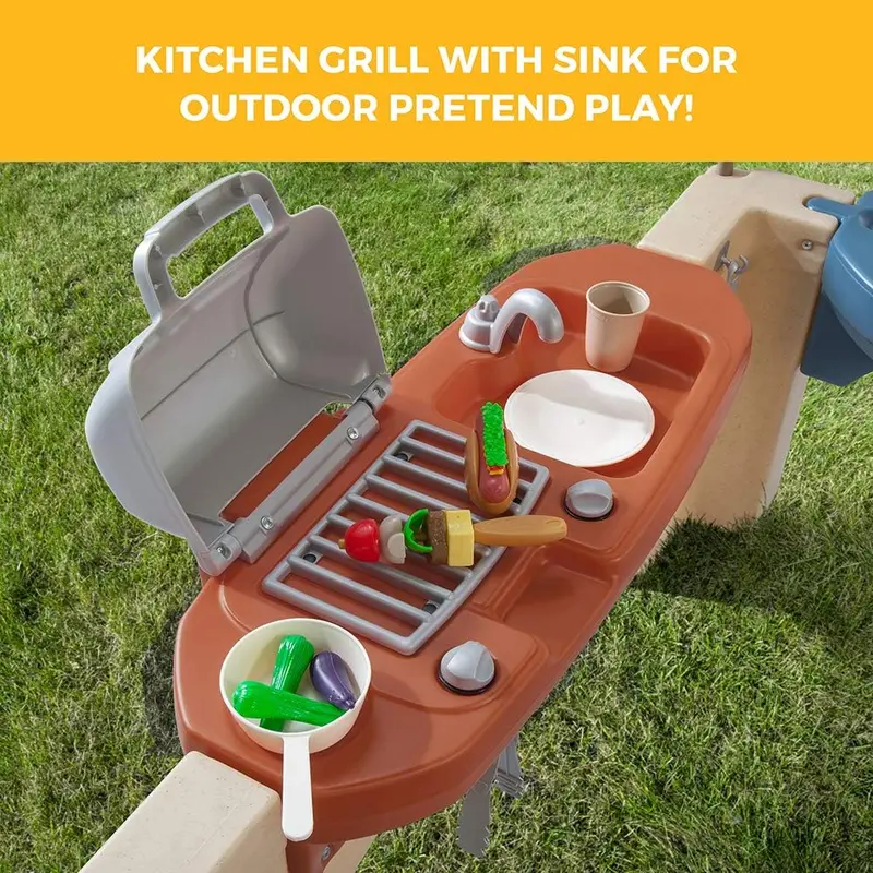 Versatile Canopy Patio Playset for Kids – Indoor & Outdoor Kitchen-Themed Activity Center
