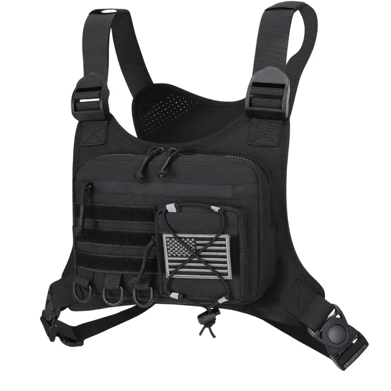 Versatile Chest Pack with Adjustable Straps and Multi-Compartment Zippered Storage 2