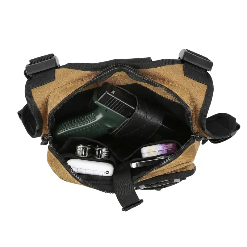 Versatile Chest Pack with Adjustable Straps and Multi-Compartment Zippered Storage