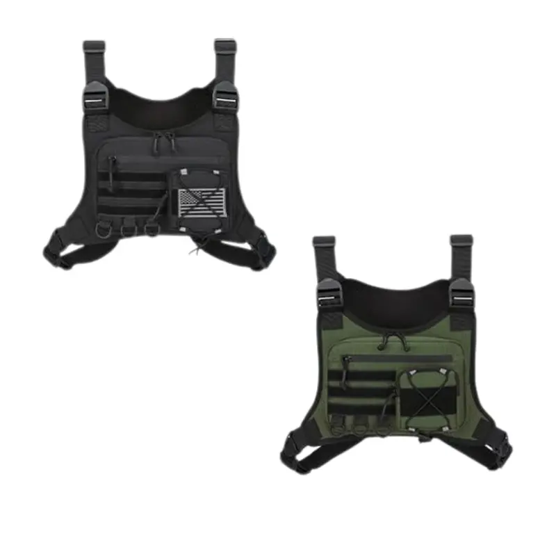 Versatile Chest Pack with Adjustable Straps and Multi-Compartment Zippered Storage