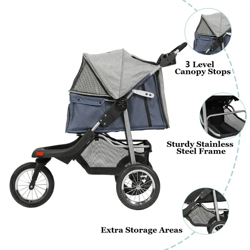 VIAGDO Premium Pet Stroller for Small to Medium Dogs and Cats