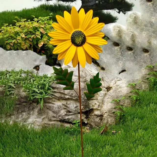 Vibrant Metal Windmill Garden Ornament – Whimsical Outdoor Decor