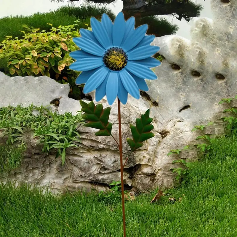 Vibrant Metal Windmill Garden Ornament – Whimsical Outdoor Decor
