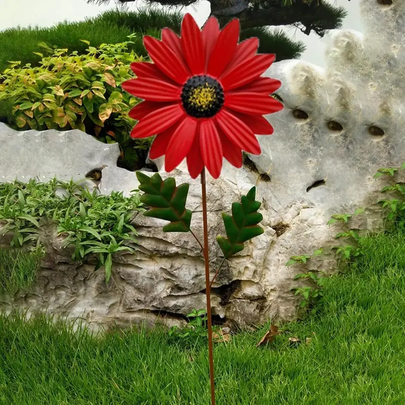 Vibrant Metal Windmill Garden Ornament – Whimsical Outdoor Decor