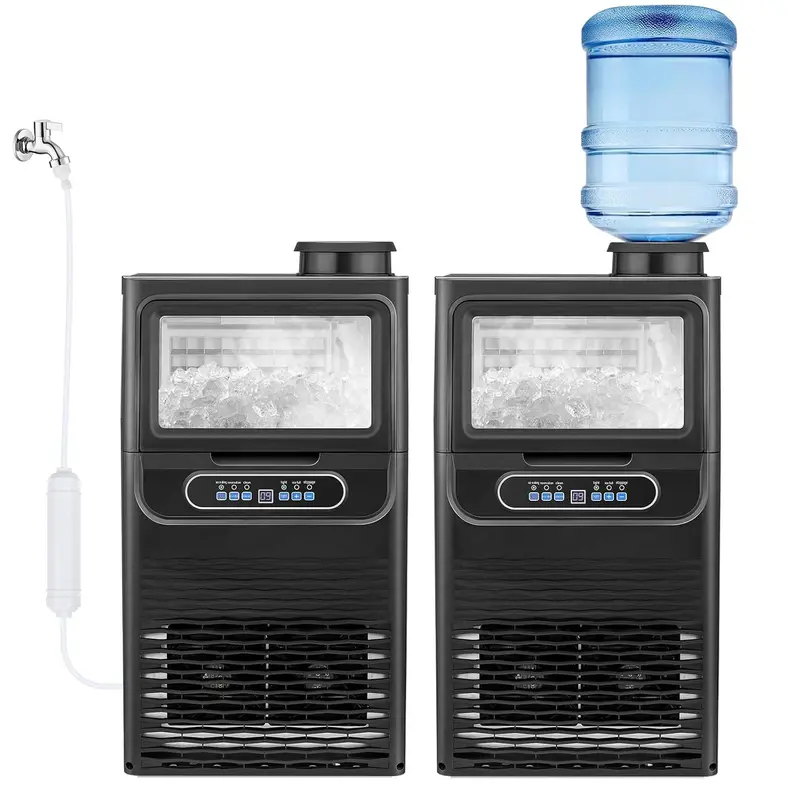 VINGLI Commercial Undercounter Ice Maker – 90 lbs/24H Output, 11 lbs Storage, Dual Water Inlets, Self-Cleaning & Timer Functions