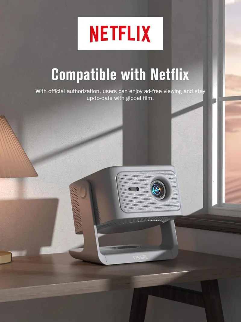 VISSPL 4K Smart Projector — Dolby Audio, Auto Focus, 3D Compatibility, and Seamless WiFi Integration 2