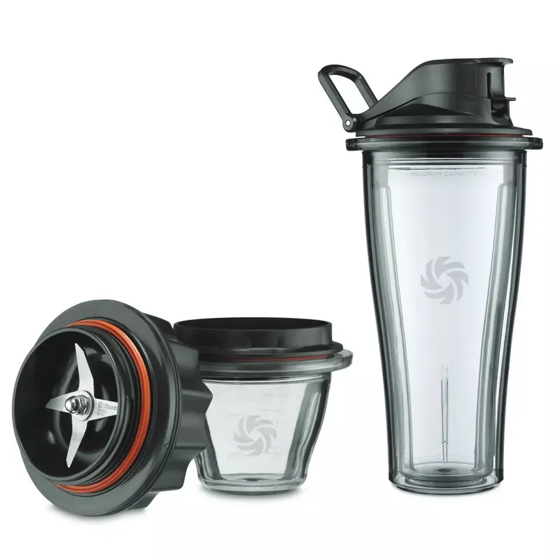 Vitamix Blending Cup & Bowl Starter Kit — 5-Piece BPA-Free Set with Self-Detect Technology, Black