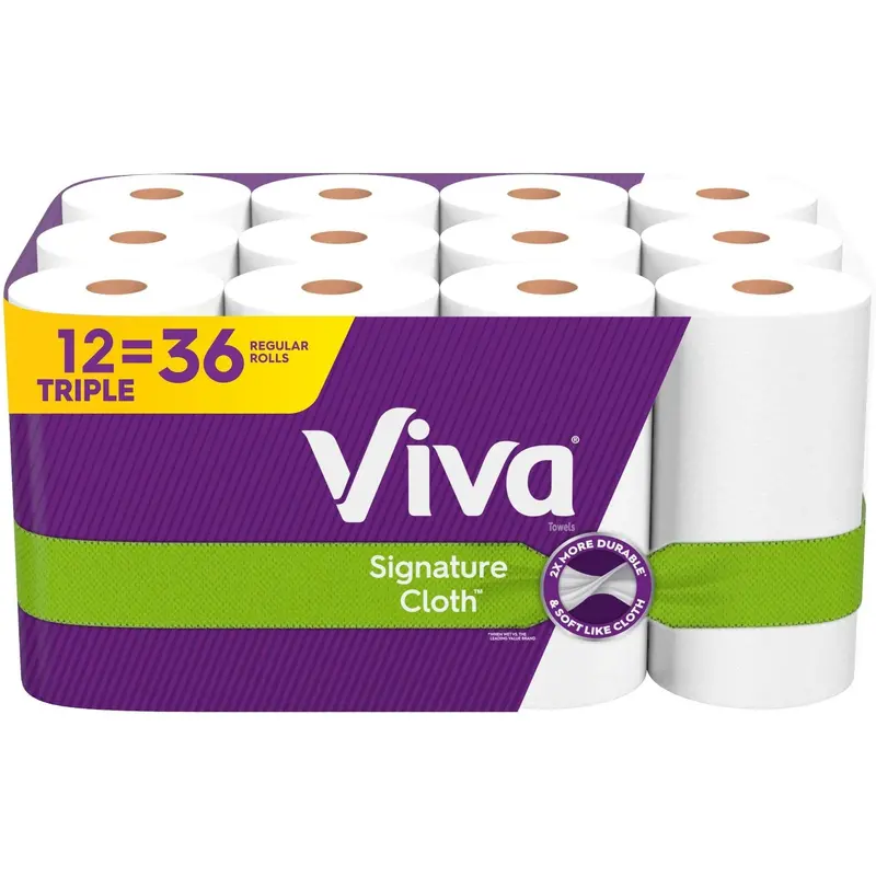 Viva Signature Cloth Paper Towels – Choose-A-Sheet, 12 Triple Rolls