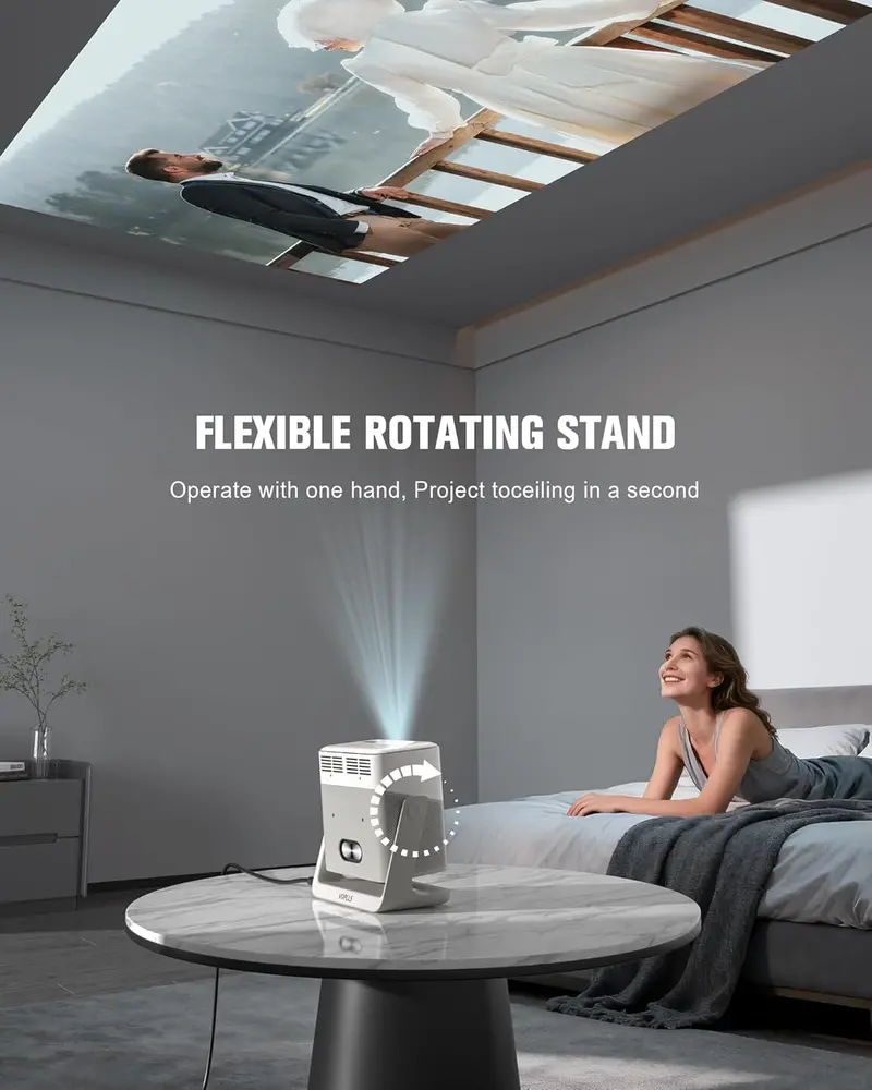 VOPLLS Bluetooth & WiFi Smart Projector – Outdoor-Friendly with Dolby Audio and Auto Focus