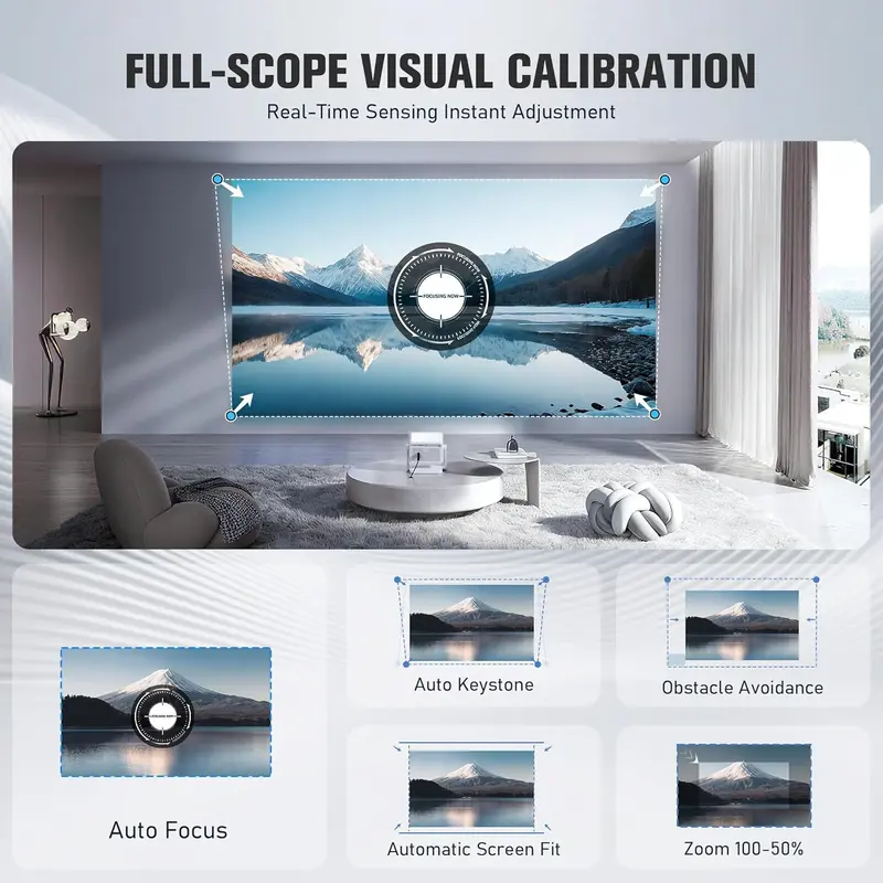 VOPLLS Smart Mini Projector — Officially Licensed Google TV, 1800 ANSI Lumens, 4K Support, WiFi & Bluetooth