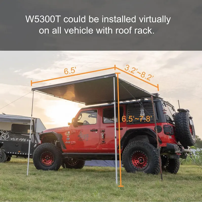 W5300T Semi-Automatic Retractable Awning – Weather-Resistant Outdoor Shade