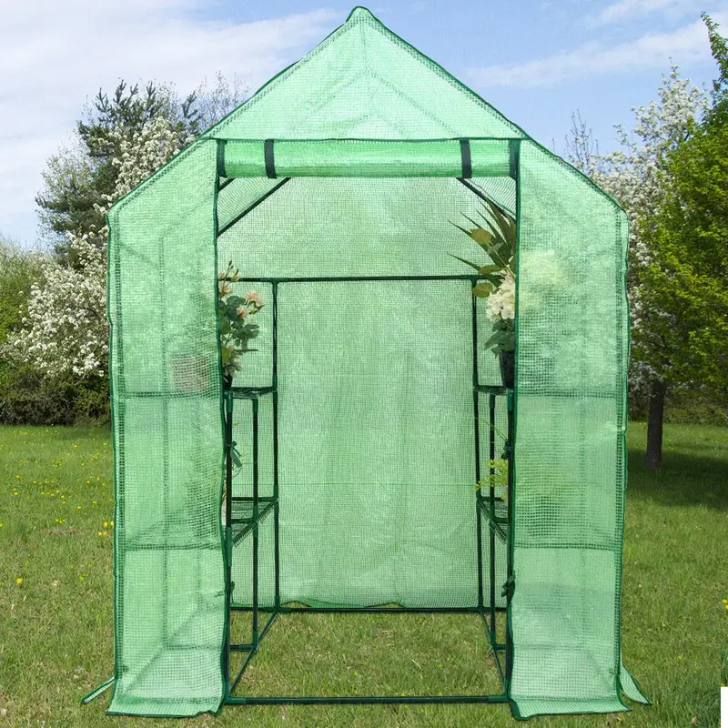 Walk-In Indoor/Outdoor Greenhouse Tent — 4.8'×4.8'×6.4' Plant Growing Enclosure 2