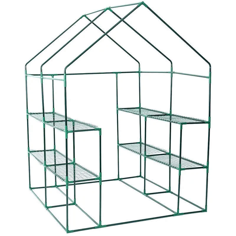 Walk-In Indoor/Outdoor Greenhouse Tent — 4.8'×4.8'×6.4' Plant Growing Enclosure