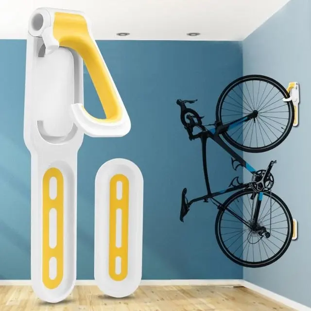 Wall-Mounted Nordic-Style Bike Storage Rack – Space-Saving Garage Organizer