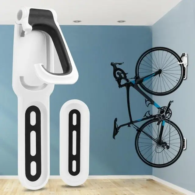 Wall-Mounted Nordic-Style Bike Storage Rack – Space-Saving Garage Organizer