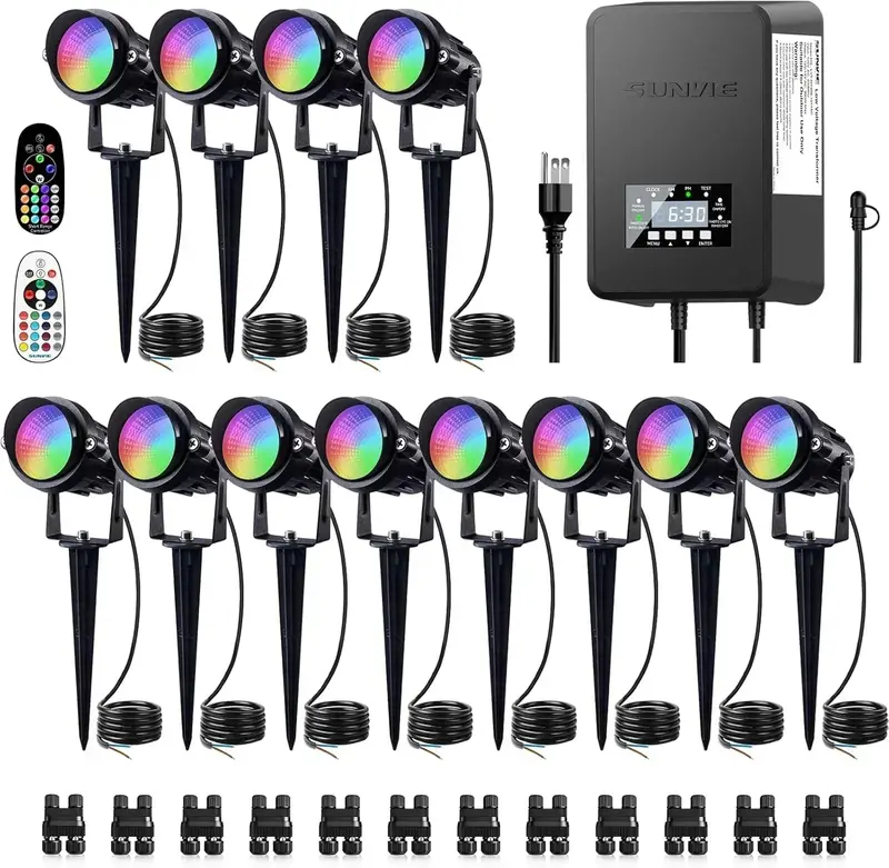 Waterproof Color-Changing LED Landscape Lighting Kit – Outdoor Path & Garden Accent Lights