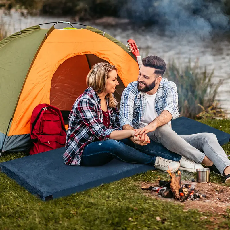 Waterproof Memory Foam Camping Mat – Roll-Up Floor Mattress with Carry Bag for Travel or Outdoors 2