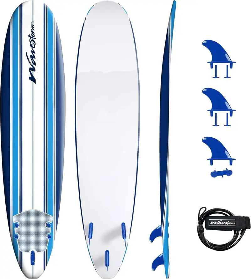 Wavestorm 2025 Classic 8-Foot Longboard for Beginners and Casual Riders