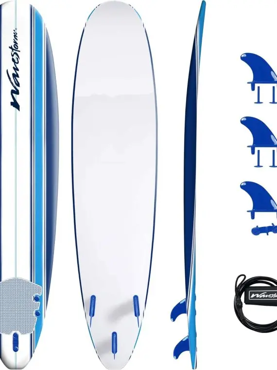 Wavestorm 2025 Classic 8-Foot Longboard for Beginners and Casual Riders