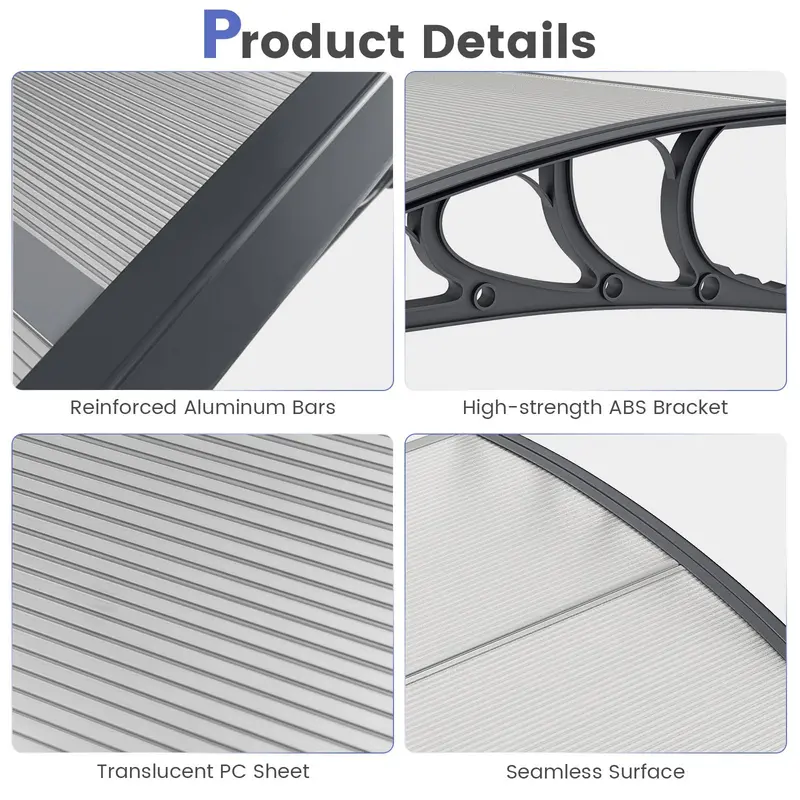 Weather-Resistant Door and Window Awning – UV, Rain, and Snow Protection for Residential Use
