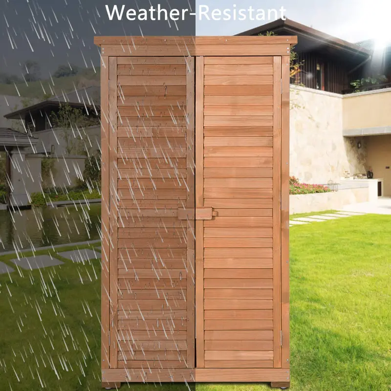 Weather-Resistant Outdoor Storage Cabinet for Patio, Garage, or Garden Use