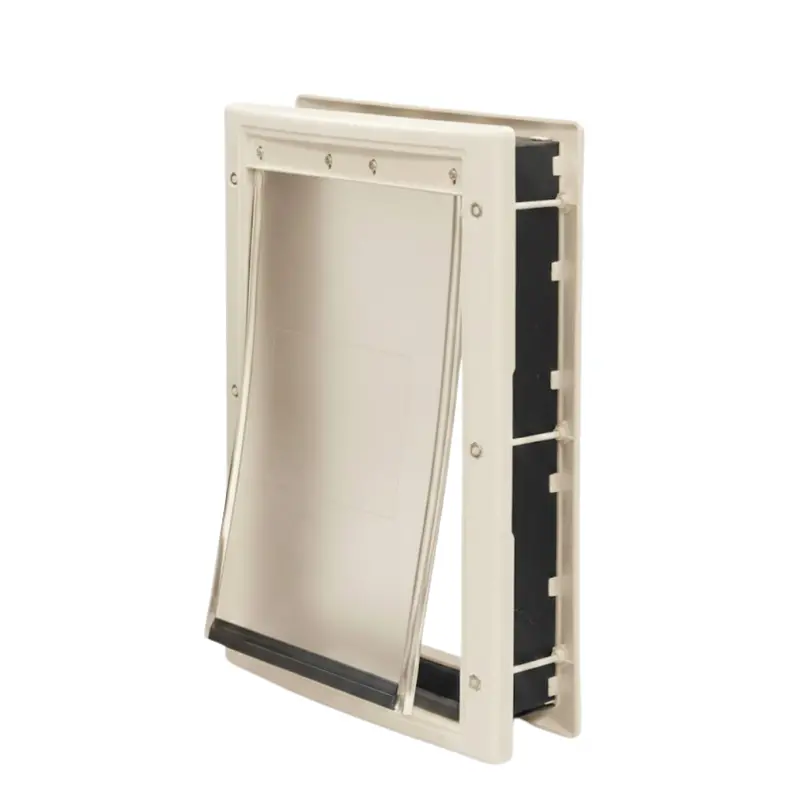 Weather-Resistant Pet Door with Vinyl Flap and Reinforced Plastic Frame