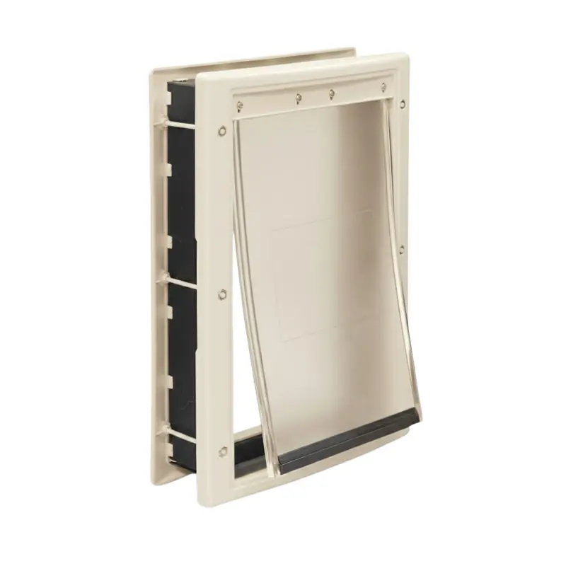 Weather-Resistant Pet Door with Vinyl Flap and Reinforced Plastic Frame 2