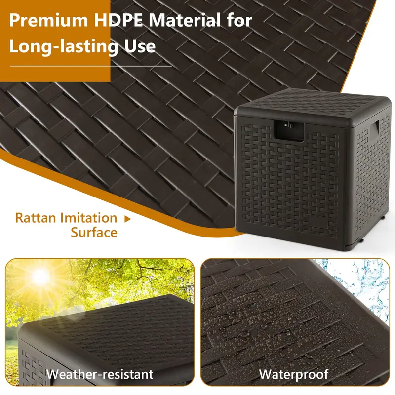 Weatherproof Resin Outdoor Storage Box – 31/73/100 Gallon Locking Patio Chest