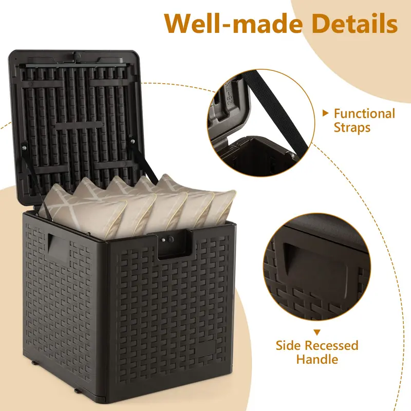 Weatherproof Resin Outdoor Storage Box – 31/73/100 Gallon Locking Patio Chest