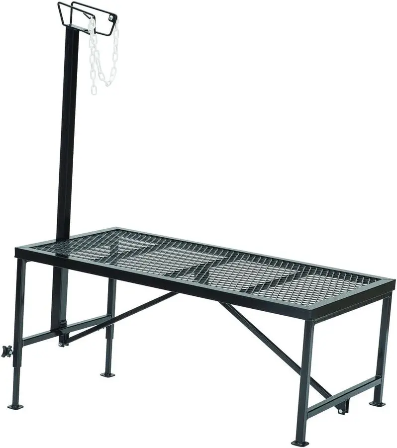 Weaver Leather Livestock Steel Trimming Stand – Adjustable Sheep & Goat Restraint System with Secure Wire Headpiece | Durable Black Finish