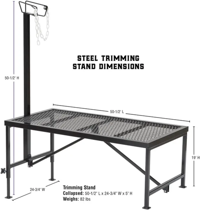 Weaver Leather Livestock Steel Trimming Stand – Adjustable Sheep & Goat Restraint System with Secure Wire Headpiece | Durable Black Finish