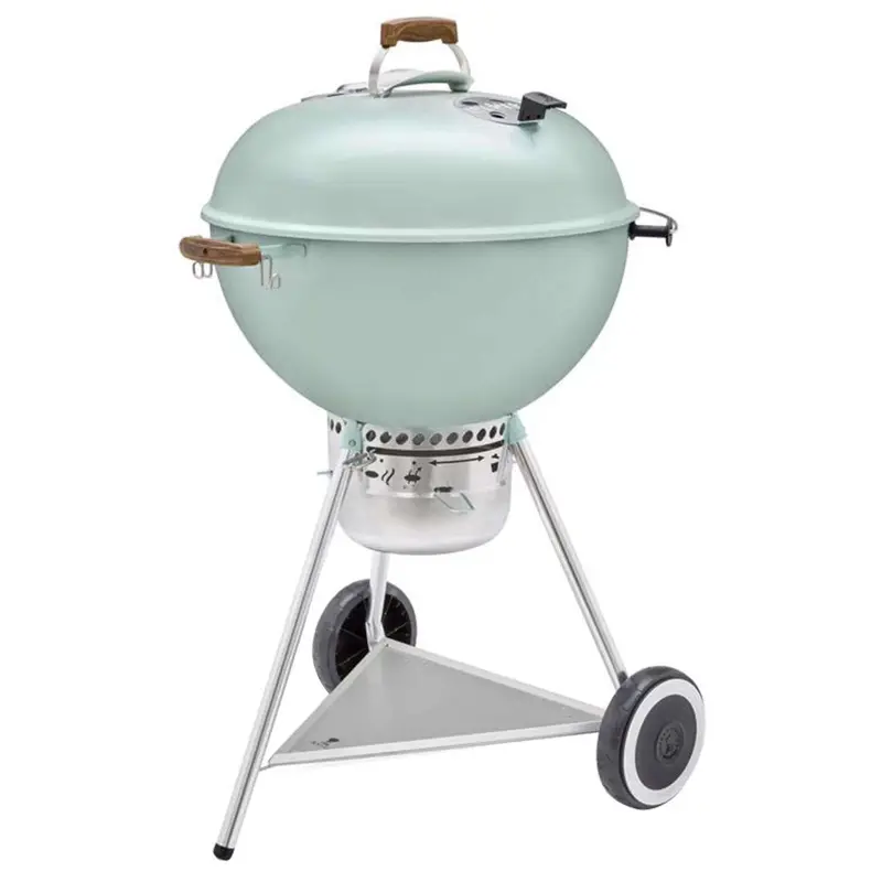 Weber 22-Inch Charcoal Grill in Rock N Roll Blue with Classic Kettle Design