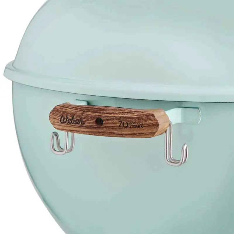 Weber 22-Inch Charcoal Grill in Rock N Roll Blue with Classic Kettle Design