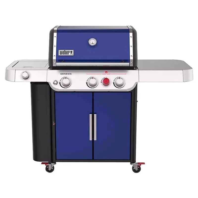 Weber Genesis E-335 Propane Grill – 3-Burner, Deep Sea Blue, Stainless Steel Burners, GS4 Grilling System