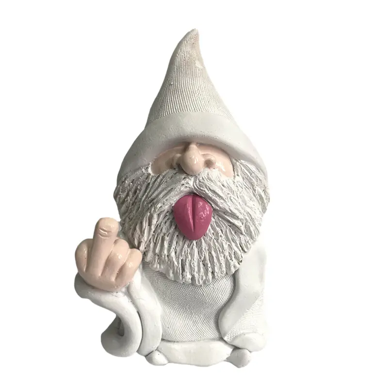 Whimsical Playful Garden Gnome | Handcrafted Decorative Lawn Figure